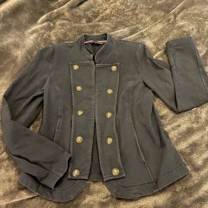 Navy Jacket with Gold Hardware